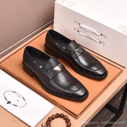 A2 Designer de luxe robe chaussure mode cuir homme affaires chaussures plates noir marron respirant hommes formel bureau chaussures de travail grande taille 38-45