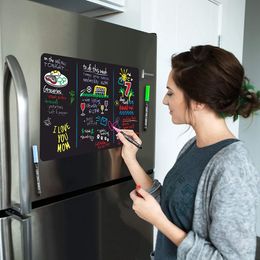 A2 Taille magnétique Blackboard Menu Chalkboard Calendrier Fridge Sticker Sticker sans poussière Calk Board Children Blackboard Black