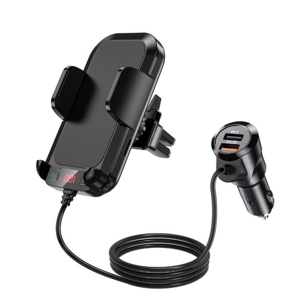 A20 Pro chargeur de voiture double USB lecteur MP3 récepteur Bluetooth transmetteur FM appel mains libres support