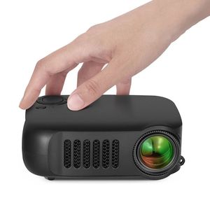 A2000 Black Mini Projecteur 1080p Home Cinema Theatre Portable 3D LED Projecteurs Game Laser Beamer via HD Port Smart TV Box 231221