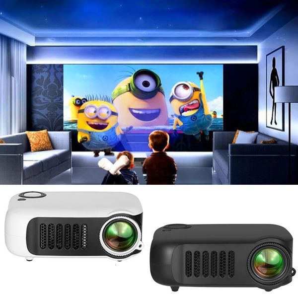 A2000 mini projecteur LED Portable Videoprojecteur Version mise à niveau HD compatible Smart TV Box USB Audio Home Theatre Media Player 231221