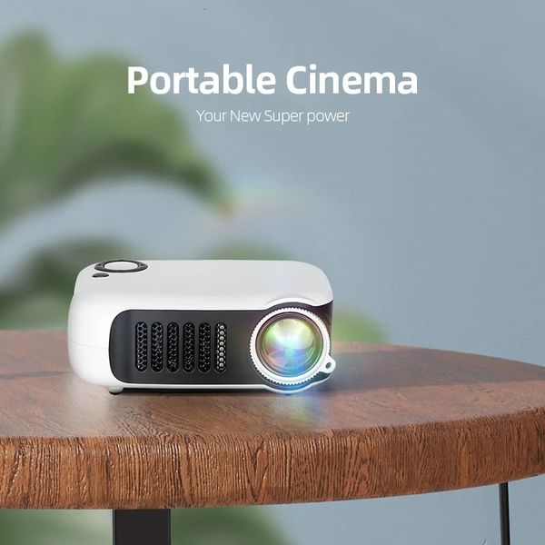 A2000 Portable Mini Proyector LED Video Proyectores Cine de cine en casa 1080p Game Láser Beamer Película 4K Smart TV Box a través de HD Port 231221