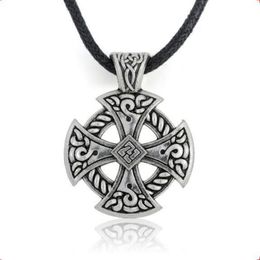 A29 Style Vintage religieux croix noeud Totem attrayant Viking collier pour hommes et femmes 274R