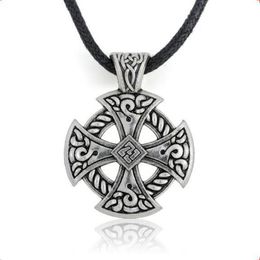 A29 Style Vintage religieux croix noeud Totem attrayant Viking collier pour hommes et femmes 245z