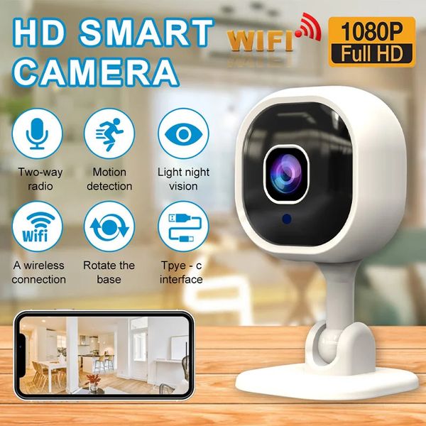 A3 1080p Surveillance IP WiFi Camera Mini Accueil Smart Interphone Interphone Camera Camera Audio Video Night WiFi Security Monitor 240422
