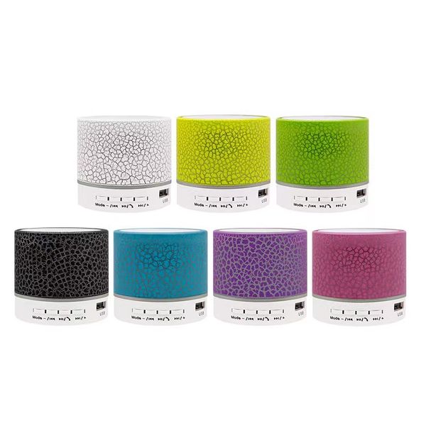 Altavoz Bluetooth A3 A9 Mini altavoces exteriores micrófono manos libres estéreo LED altavoces portátiles tarjeta TF función de llamada altavoces Crack