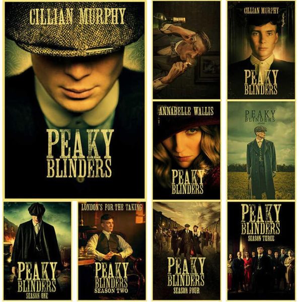 A3 et A4 Peaky Blinders Thomas Shelby affiches papier Kraft bricolage maison Bar café chambre décor peinture cadeau impression Art autocollant mural C05285223