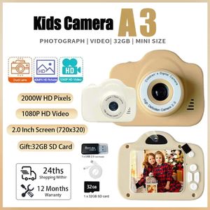 A3 Childrens Mini Camera multifonction affichage HD 1080p Portable Digital Toys Holiday Gifts 240509