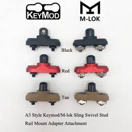 Adaptateur de montage sur Rail A3 Keymod/M-lok, fixation, couleur noir/rouge/Tan, système de montage sur Rail Key Mod/MLOK