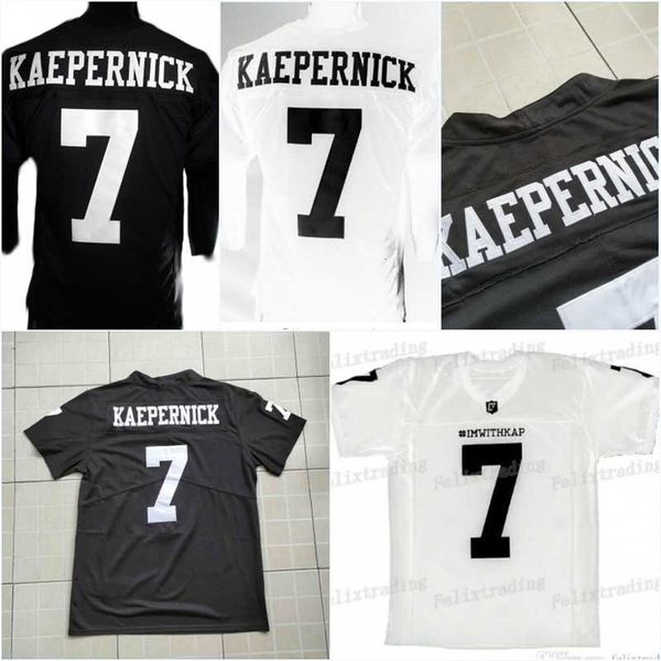 A3740 7 COLIN KAEPERNICK Hommes IMWITHKAP JERSEY COLIN KAEPERNICK IM AVEC KAP Maillot de football Maillots personnalisés de haute qualité