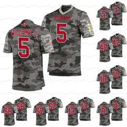 A3740 Cuatom Indiana Hoosiers College Football Salute Jersey Jamar Johnson Dexter Williams II David Ellis D.K. Bonhomme Harry Crider Tiawan Mullen