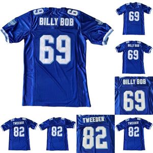 A3740 op voorraad 69 Billy Bob 82 Charlie Tweeder West Canaan Coyotes Varsity Blue Movie 100% gestikte voetbalshirts