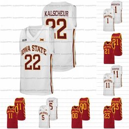 A3740 Iowa State Cyclones 2021-22 NCAA College Camiseta de baloncesto personalizada Gabe Kalscheur Tristan Enaruna Aljaz Kunc Izaiah Brockington Tyrese Hunter