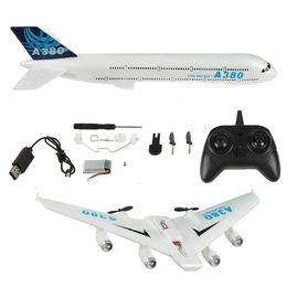 A380 Airbus RC Airplane 2.4GHz Ala fija Control remoto Glider Epp Foam RC Toys para niños Regalos 240508