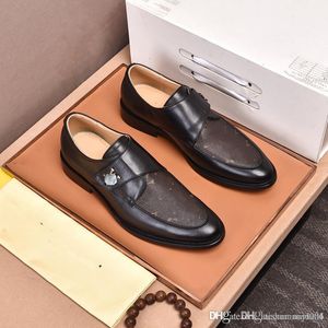 A4 10 estilo Moda 2022 Fiesta de los hombres Boda Zapatos de vestir de cuero genuino Slip On Mocasines casuales Marca de negocios Calzado formal Pisos tamaño 38-45