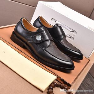 A4 10 style Nouvelle Mode Hommes Appartements Respirant Casual En Cuir Véritable Slip-On Oxfords Chaussures Hommes Marque Business Party Robe Chaussures taille 38-45