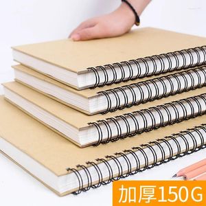 A4/16K schetsboek spiraalvormig notitieboekje innerlijke blanco kraftpapier omslag schoolbenodigdheden potloodtekening notitieblok