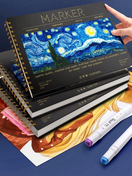 A4 / 8K Épaissinet Sketchbook Student Art Painting Drawing Paper Sheets Marker Livre Notebook Couleur de l'eau Papeterie