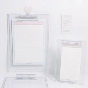 A4 A5 Clipboard Acrylique Transparent A4 Clipbain A5 Papier Paper Board avec clip de profil pour le formulaire de formulaire Memos