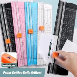 Cortador de papel guillotina de papel A4/A5 con regla de extracción para recortadores de fotos Máquina de corte de corte ligero