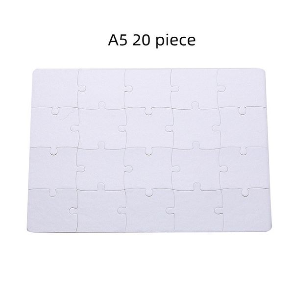 A4 A5 Sublimation Puzzle Party Favor Blancs Transfert De Chaleur Papier Jigsaw Artisanat DIY Puzzles Blancs pour L'impression Photo