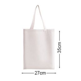 A4 Sac à bandoulière de sublimation vierge Coussin d'oreiller DIY Transfert de chaleur Toile Sac à main ECO Portable Tissu Sacs Femmes Coton Linge Sacs Shopping