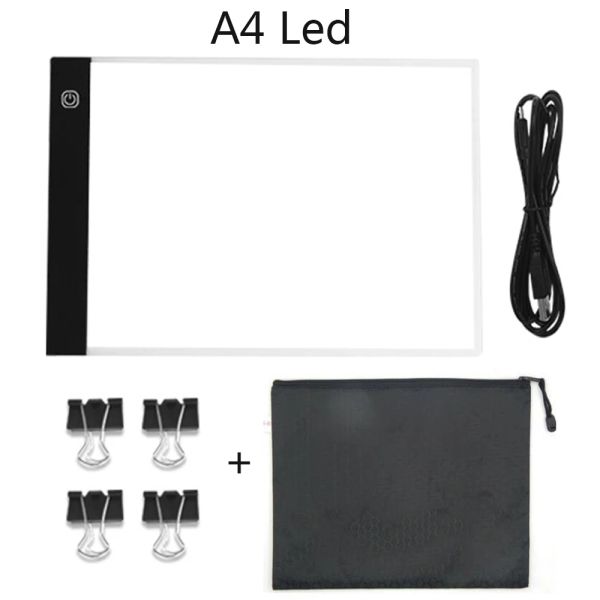 A4 LED Light Pad pour Diamond Painting Artcraft Traçage Boîte lumineuse Copier Copier Tablettes numériques Tablette Drawing Tablet