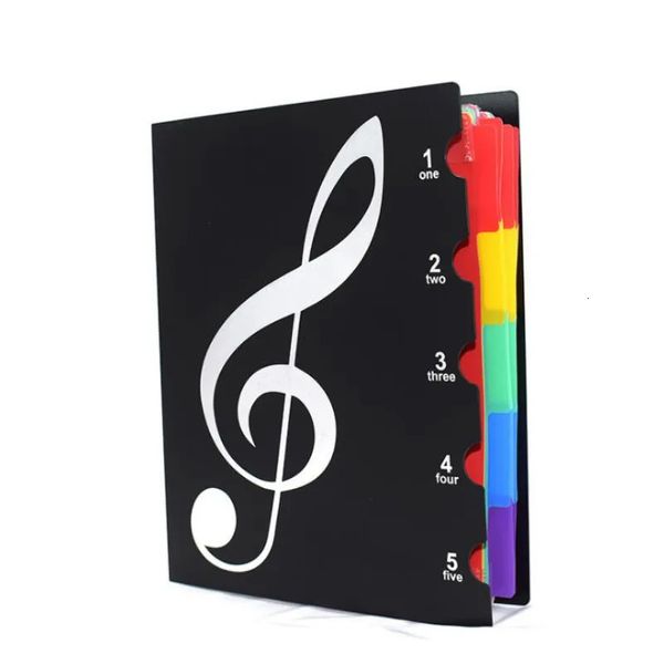 Dossier de musique A4, 20 Pages, multicouches, couleur étanche, sac de données en plastique, produits de classement de documents 240314