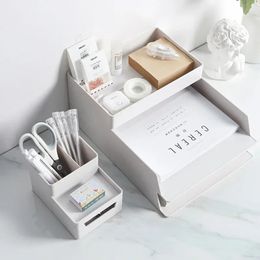 A4 Paper Organizer Document Plastic Case Table Desk Storage Superposition Holder,Waterproof, Moisture-resistant and Durable.