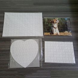 A4 Party Heart A5 Favor Forma Sublimación de bricolaje Puzzles amor Transferencia de rompecabezas Impresión en blanco Consumibles San Valentín Juguetes para niños Drop Dhi97