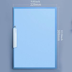 A4 Plastic Transparent Paper Memo Clip portable File de feuille de feuille de feuille de liant