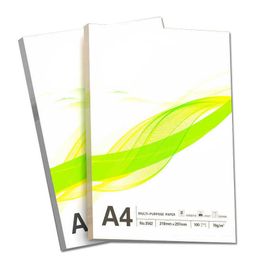 A4 Print Copy Paper 100 Sheets of Raw Wood Pulp White Draft School Office Copier Printer Hoge kwaliteit benodigdheden
