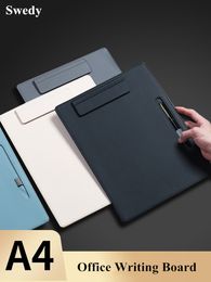 A4 PU Leather Magnetic Folding Clemboard Restaurant Menu Paperhouder Klembord Office Writing Pad Board