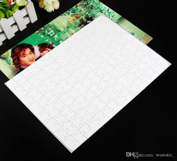 A4 Sublimación Rompecabezas en blanco 120 piezas DIY Craft Heat Press Transfer Crafts Jigsaw Puzzle blanco en stock4449907