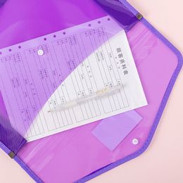 A4 Sac de fichier léger transparent Créatif étanche du dossier de dossier de dossier de dossier de grande capacité Sac de papeterie coréenne pour l'école