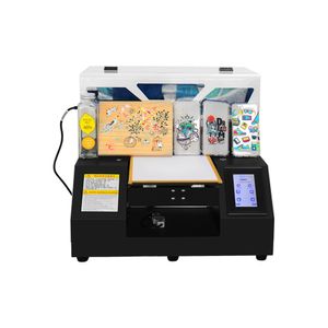 A4 UV -printer telefoonhoes fles inkjet printer met UV -inktset voor Phonecase Metal Leather TPU Wood Golf Flatbed Printer Machine