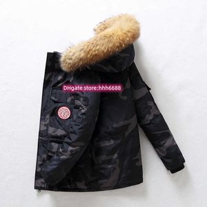 A4vo hommes doudoune mode canadienne outillage Parker manteau hiver nouveau épais plume d'oie chaud à capuche Couple manteau