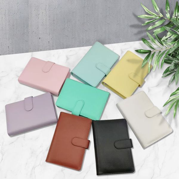 A5 A6 Binder Notebook PU Cover Cover Notepads Presupuesto Binder 6 Anillos Spiral Business Planner Work Agenda Macaron Color al por mayor