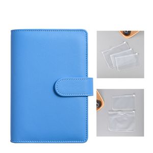 A5 A6 pochettes zippées givrées transparentes sac de papeterie perforé sac d'emballage en plastique étui à crayons en PVC dossiers de fichiers fournitures de classement A12