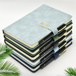 A5 B5 Journal Notebook Couverture en cuir PU Bloc-notes Fermeture magnétique Journal Bureau Travail Business Sketchbook