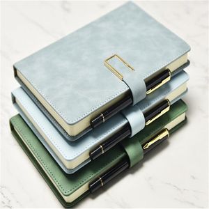A5 B5 Journal Notebook PU Leather Cover Notepads Magnetic Closure Diary Office Work Business Business
