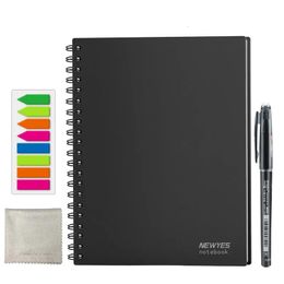 A5 B5 Smart Effecable Notebook Paper effacer le bloc-notes du bloc-notes doublé avec un stylo de pocheur journal journal école de bureau de dessin 240411