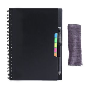 Bloc-notes intelligent en spirale de cahier de papier de pierre A5 B5 avec le stylo, lavable effaçable réutilisable imperméable