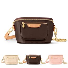 A5 Mini Bumbag Crossbody Fashion Bolsos de hombro de la cintura Mujer Mujer Purso de cuero Purso al aire libre Fanny Pack