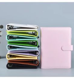 A5 Faux Leather Notebook Binder Builts zonder binnenpagina Bundel 6 Ring Binder 14 Colors Spiral Planner Office School Supplies