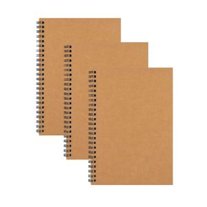 Blocs de notas A5 Cuaderno en espiral sin forro Diario simple Libros de bocetos para dibujar Suministros de oficina 100 páginas en blanco 50 hojas XBJK2208