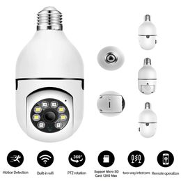 A6 200W E27 Caméra de surveillance des ampoules 1080p Night Vision Motion Detection Outdoor Network Indoor Network Monitor Cameras