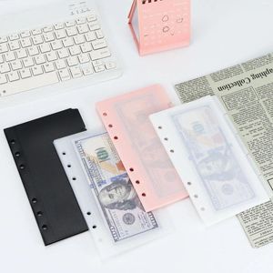A6/A7 rose noir classeur pochettes dossiers pour cahier diviseur Page étanche PVC feuille document sac de classement