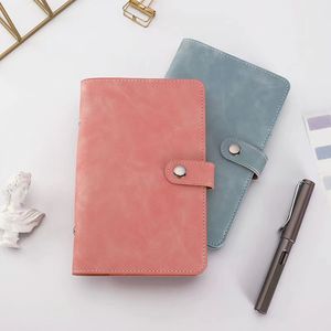 Carpeta de cuaderno vacía A6, cuadernos de hojas sueltas sin papel, cubierta de cuero PU, carpeta de archivos, planificadores en espiral, álbum de recortes