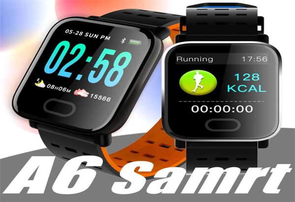 A6 Fitness Tracker Wristban Smart Watch Color Screen Tacle Smartwatch Téléphone résistant à l'eau avec moniteur de fréquence cardiaque PK ID1159081725